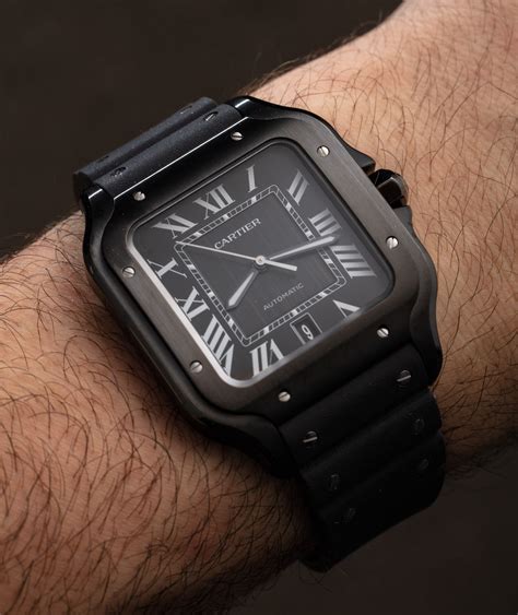 cartier santos wssa0039|cartier santos black dial.